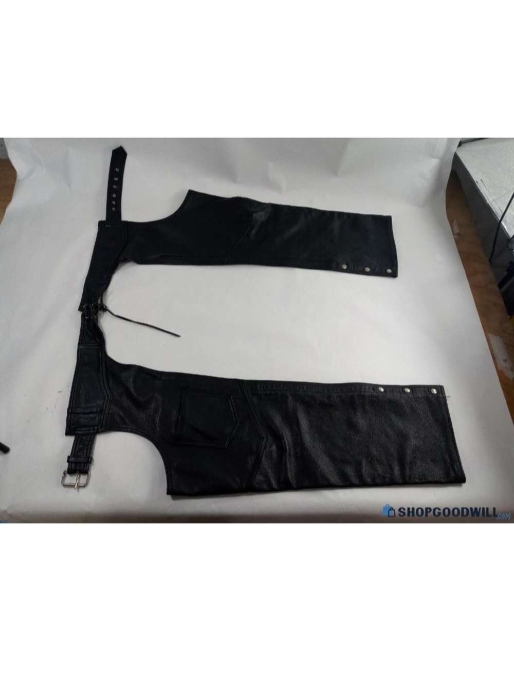 Hudson Jeans Black Leather Chaps